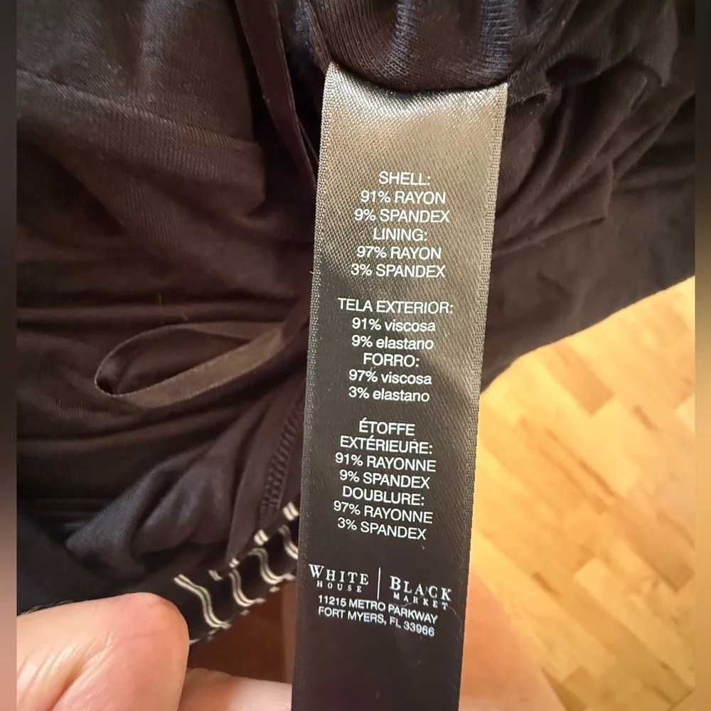 White House Black Market WHBM Black & White Striped Tie Front or Back Maxi Dress - Picture 12 of 12